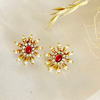 Parure ras de cou "Maharani Flower" Rubis
