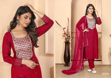 Punjabi Collection "Rashmi"  - Rouge bordeaux