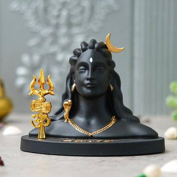 Statuette d'Adiyogi Shiva avec Trishul 10cm