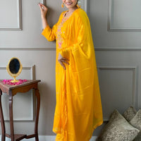 Punjabi Collection "Chanderi 2"  - Jaune