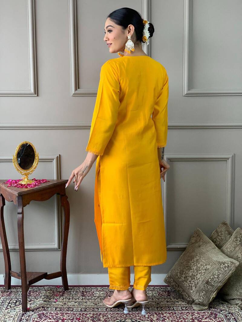 Punjabi Collection "Chanderi 2"  - Jaune