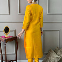 Punjabi Collection "Chanderi 2"  - Jaune
