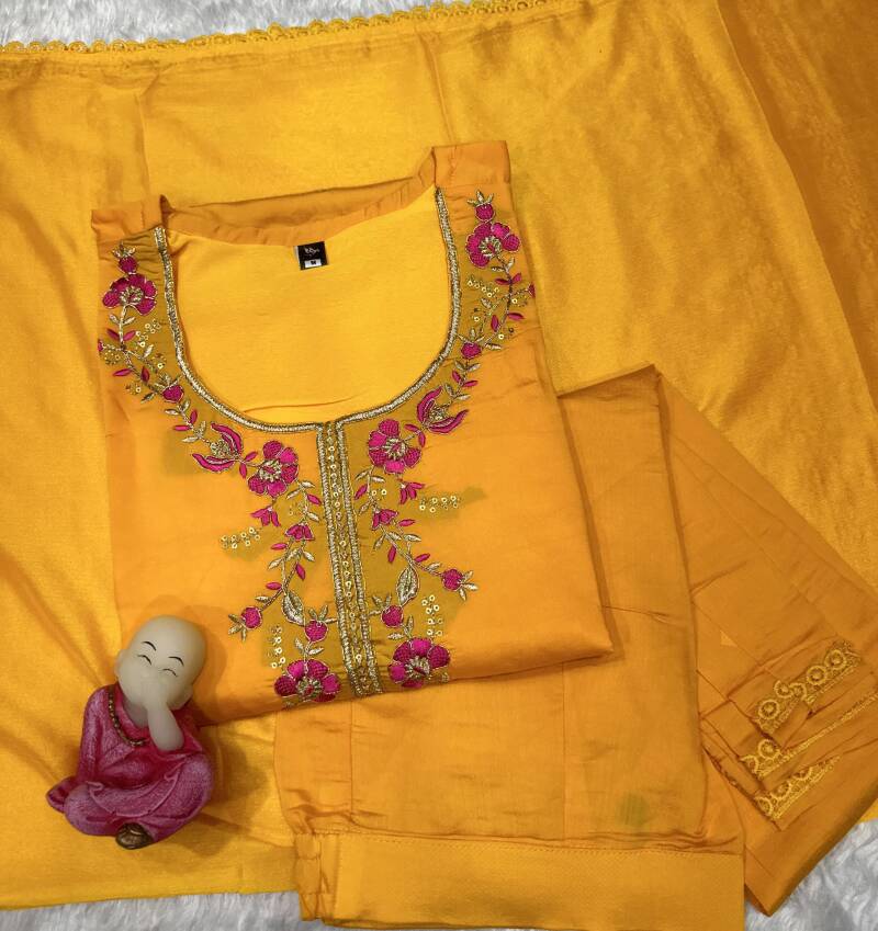 Punjabi Collection "Chanderi 2"  - Jaune