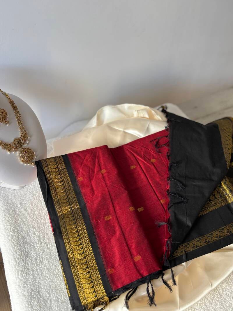 Sari "Kalyani" - Bordeaux