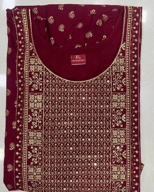 Anarkali/Robe Collection "Anarkali Maduri" - Rouge bordeaux