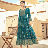 Anarkali Collection "Anarkali Maduri" Bleu paon