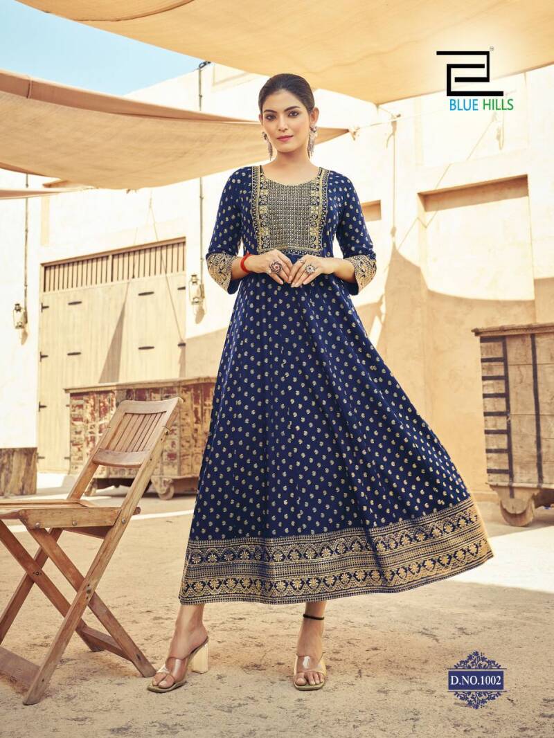 Anarkali/Robe Collection "Anarkali Maduri" - Bleu