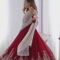 Robe "Ishika" - Bordeaux