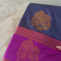 Sari "Devaguy" - Bleu/ Fuchia
