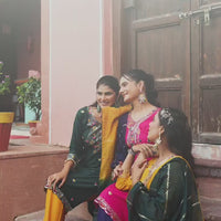 Punjabi "Tanya" - Blanc/rose