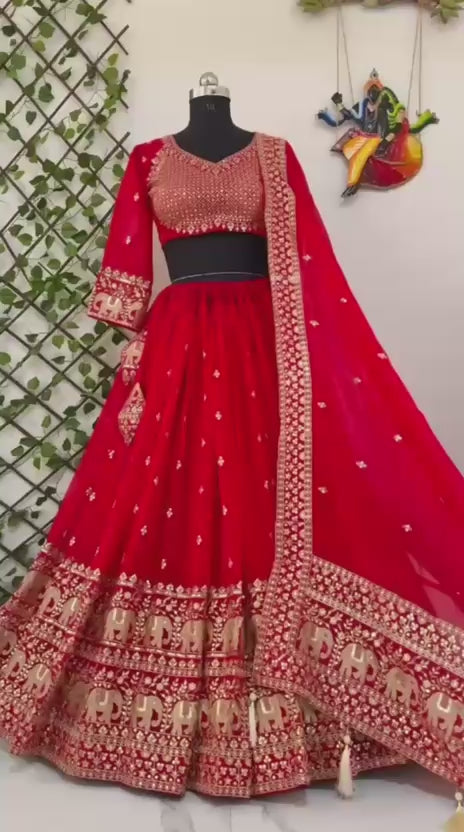 Lehenga collection "Divyka" - Rouge