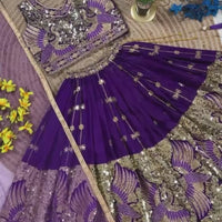 Lehenga Fille collection "Harshana" - Prune