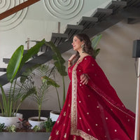 Anarkali Collection "Katalya" - Rouge bordeaux