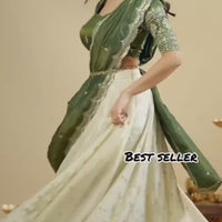 Lehenga collection "Pryanka" - Vert olive